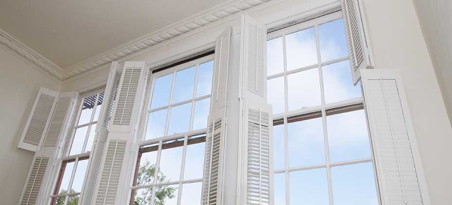 Window Wall with Custom Interior Shutters