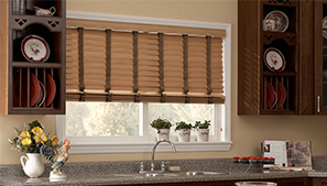 Light Faux Woods above Sink